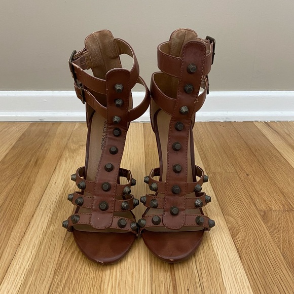 Michael Antonio Studded Double Strap Heels - Picture 3 of 9